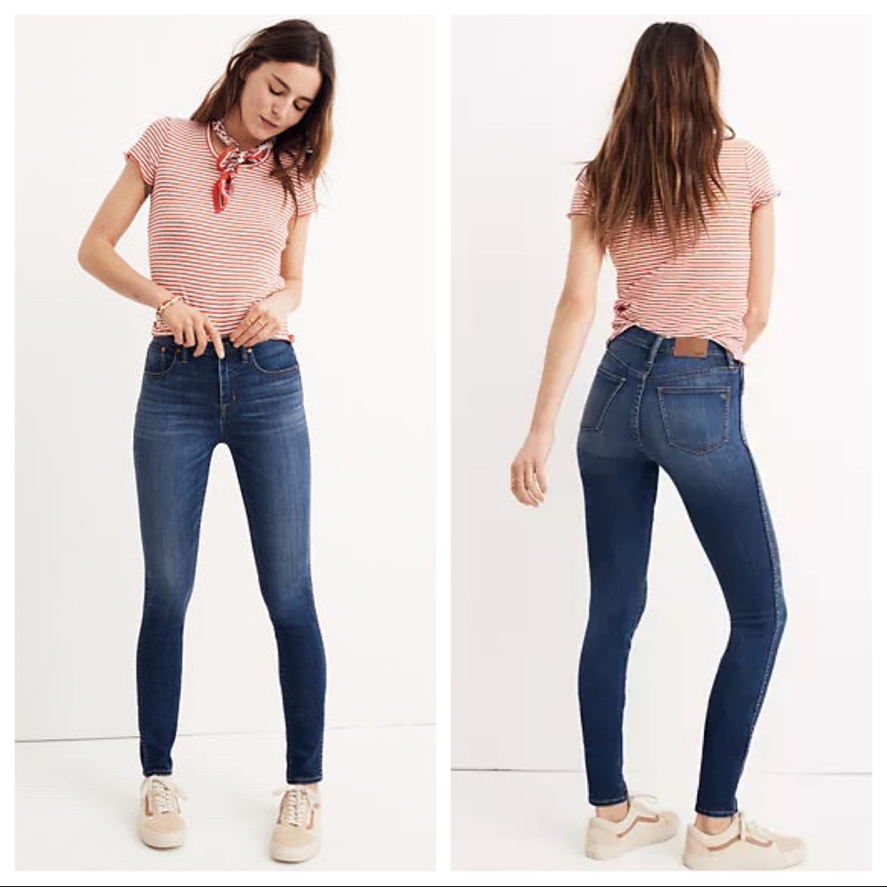 Madewell 10” high rise skinny jeans sz 27 (э91)